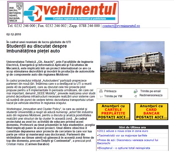 Evenimentul Press Release