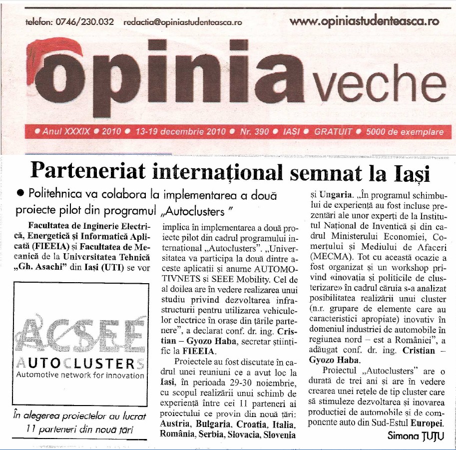 Opinia veche Press Release