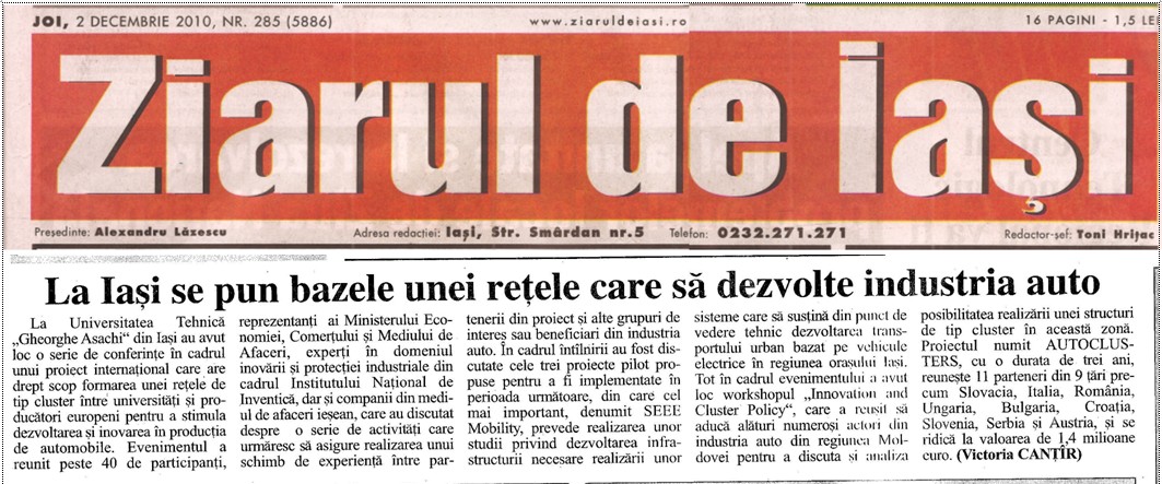 Ziarul de Iasi Press Release